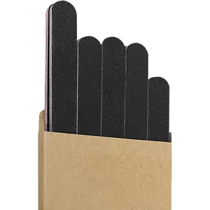 10 Pcs Professional Nail Files, 100/180 Grit Double Sided Emery Boards, Reusable Manicure and Pedicure Tool with Tough PP Core in Kraft Paper Box, Youth