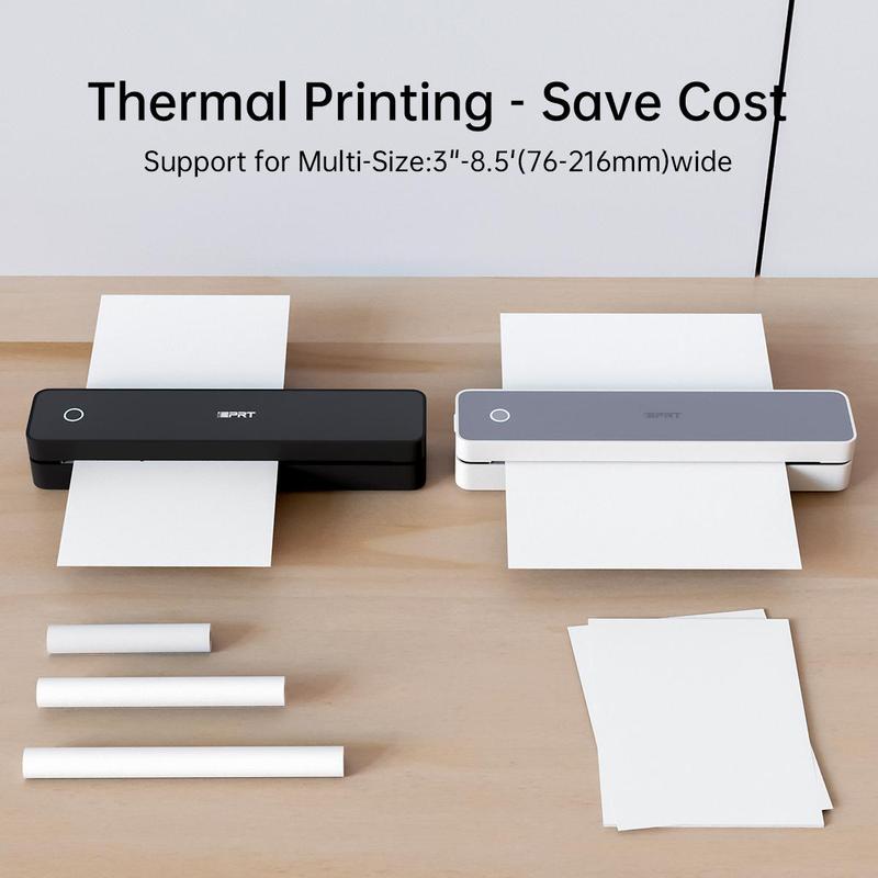 iDPRT Inkless Portable Printers Wireless for Travel, MT610 Pro Bluetooth Thermal Printer Compatible with Phone & Laptop,Support 8.5'' x 11'' US Letter & A4, Inkless Mobile Printer for Office, Home, School Wifi