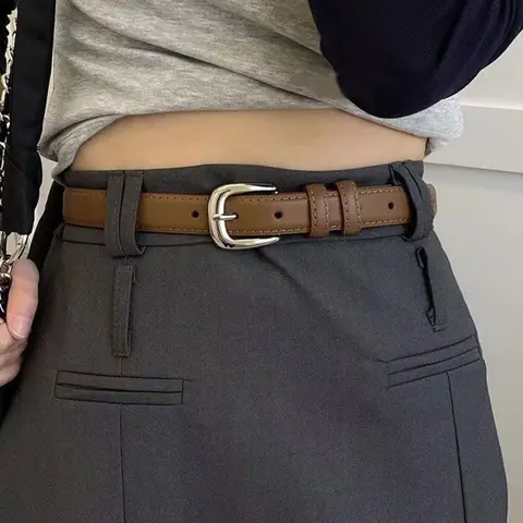 Women's Solid Color PU Buckle Belt, Easy Adjustable Belt, Fashion Belt for Party, Daily Clothing Decor, Trendy All-match & Exquisite Belt for Birthday Gift, Casual Style Belts, Casual Dress Belt, Casual Waist Belt, Belts for Dresses