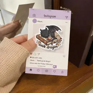 Dragon Book MagSafe Phone Grip, Sleeping Dragon on Book Holder, Fantasy Acrylic Pop Socket, Kindle Stand Accessory, Book Lover Gift