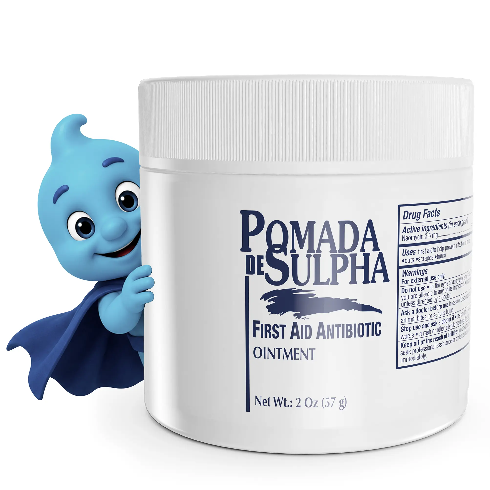 POMADA DE SULPHA Topical Soothing Multi Purpose Ointment Cream - 2 Oz OTC Healthcare Medication, Smooth Therapy Treatment for Cuts Relief, Wound Healing