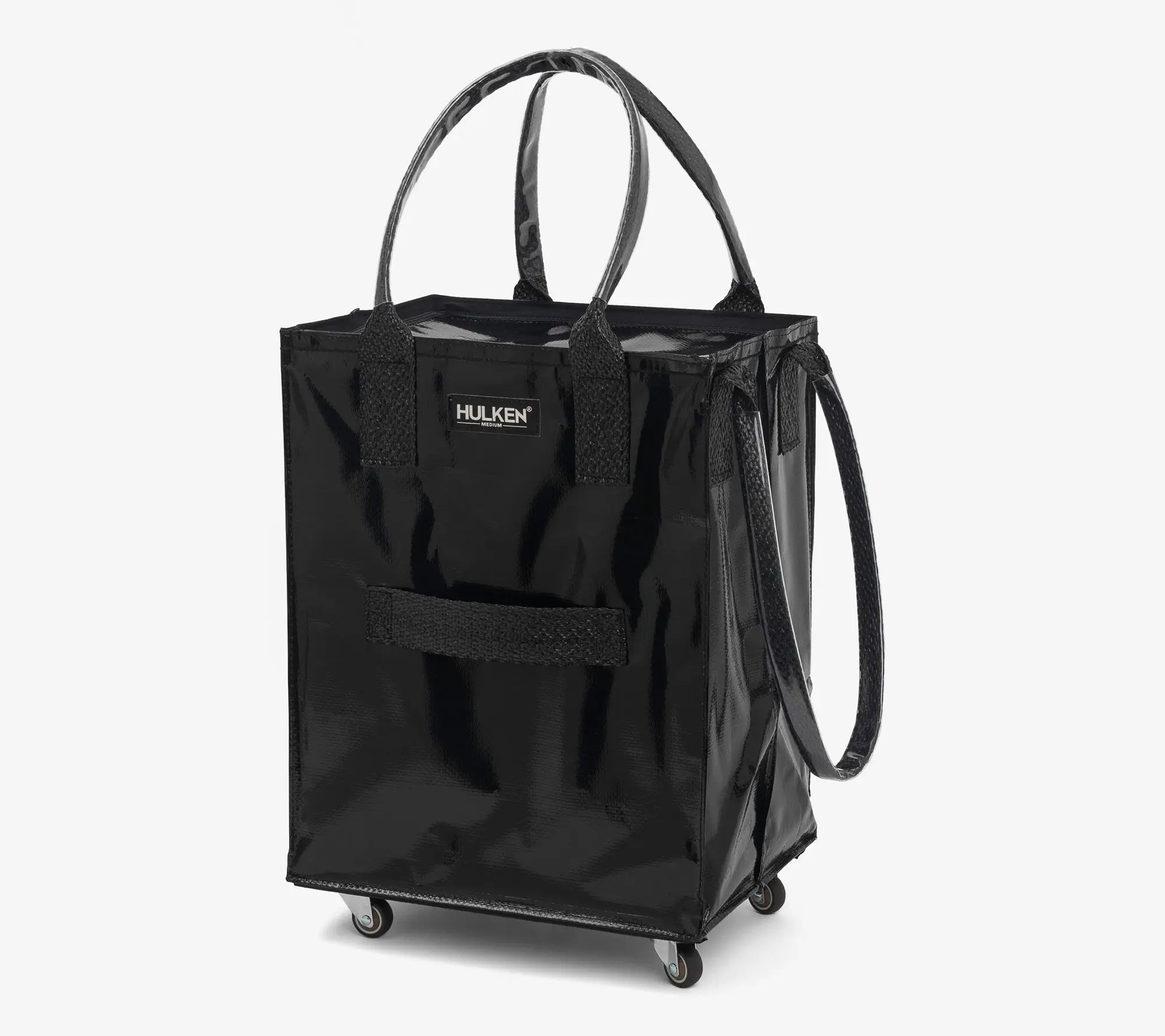 Hulken Medium Rolling Tote Bag with Zip Top & Botton Closure