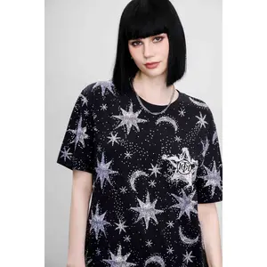 TCH - Hot Diamond Dense Starry Sky Trendy Cool Loose and Versatile Daily Casual Short sleeved T-shirt for Men and Women, 2026 Summer New Edition
