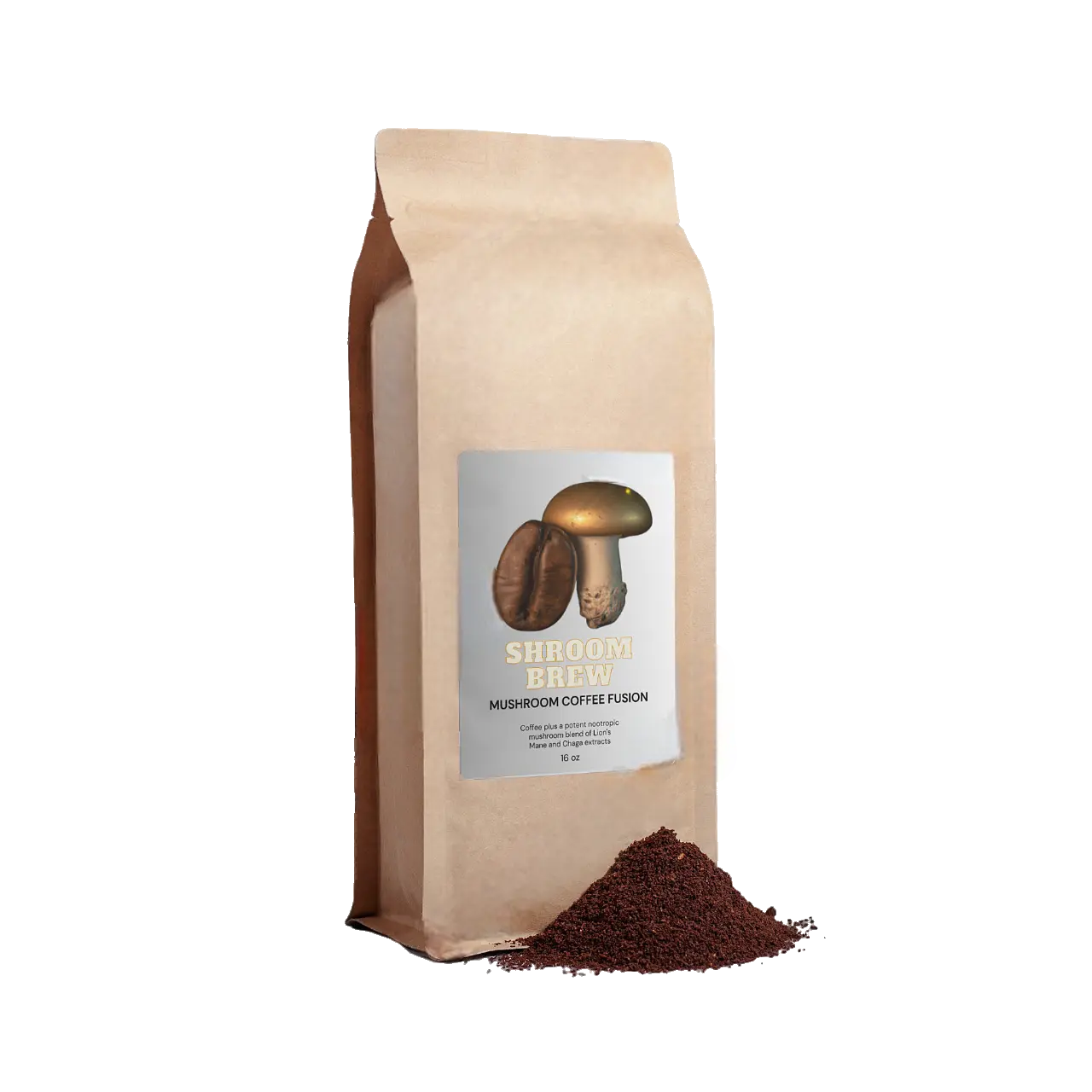Shroom Brew Mushroom Coffee Fusion - Lion’s Mane & Chaga 16oz