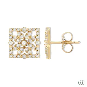 Subtle Square Diamond Earrings (0.45 CTW)