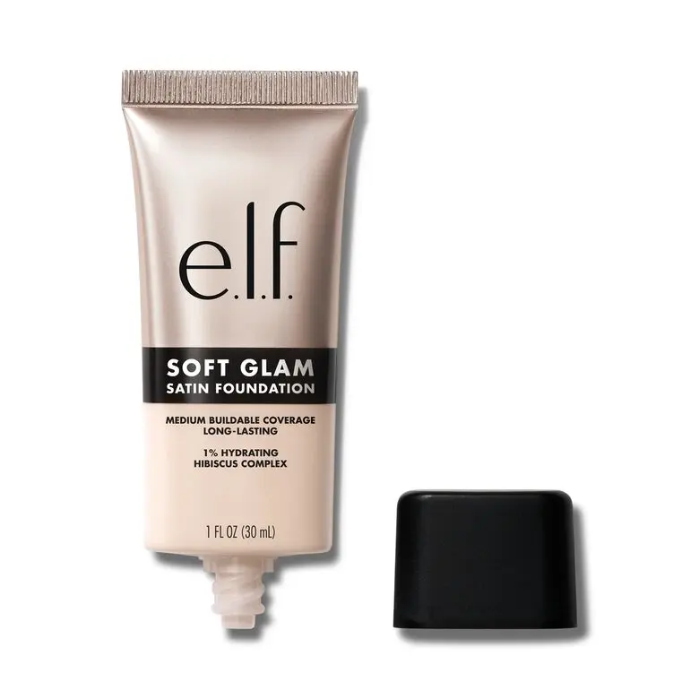e.l.f. Soft Glam Satin Foundation - 36 Shades Medium Buildable Coverage, Long-Lasting, 1% Hibiscus Complex, Won't Clog Pores e.l.f. Soft Glam Satin Foundation - 36 Shades Medium Buildable Coverage, Long-Lasting, 1% Hibiscus Complex, Won't Clog Pores