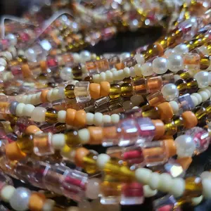 Orange Dreams 60 inch tie on Waistbeads