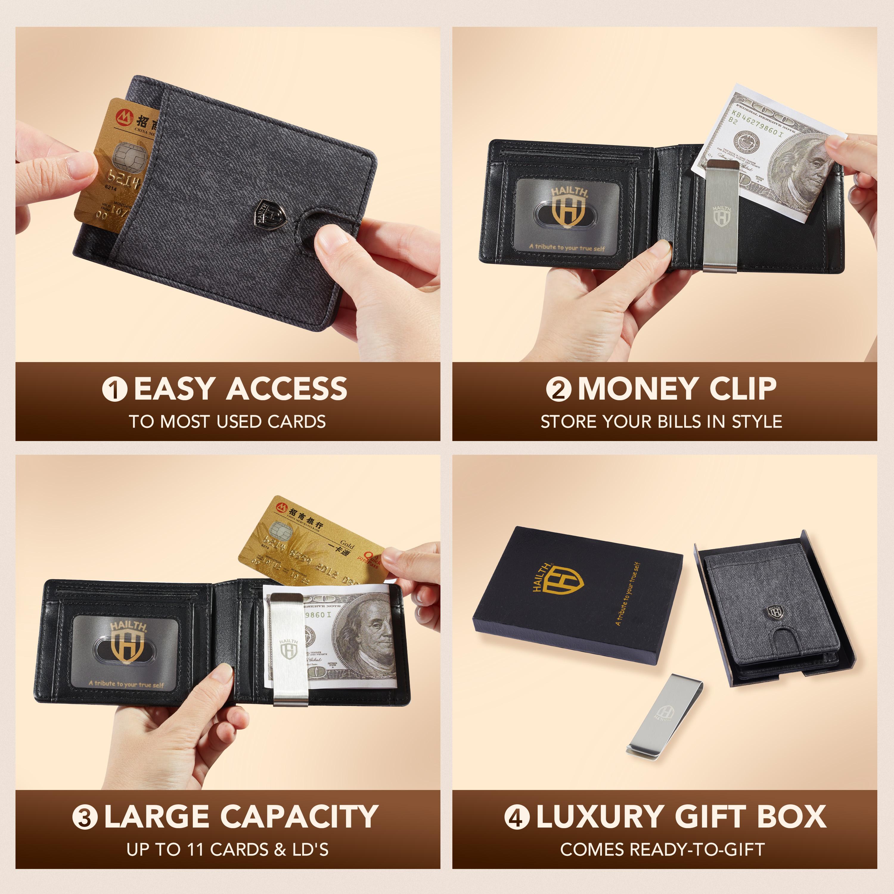 HAILTH Men's Denim RFID Slim Wallet HAILTH Men's Denim RFID Slim Wallet