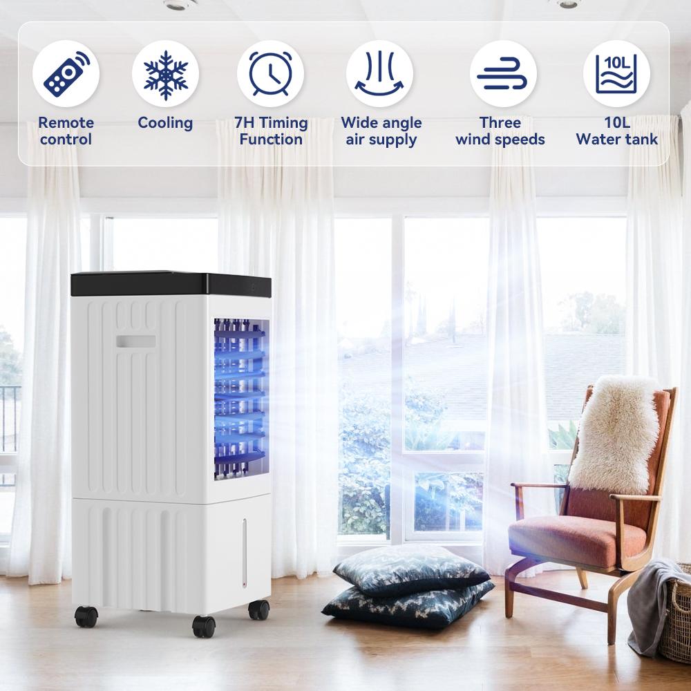 10L/32L/60L Air Cooler Fan with Remote Control, 3-IN-1 Fan & Humidifier Evaporative Air Cooler