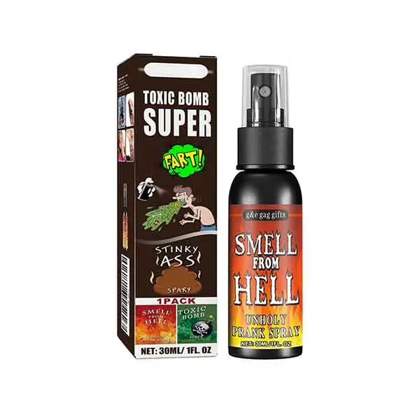 Red Fart Spray Prank Toy, Horrible Multi‑Stench Liquid Spray, Poop Hell Bomb Scent, Funny Practical Joke Gag Novelty Toy for Party Mischief Entertainment