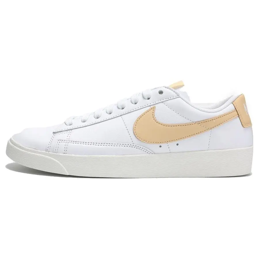 Nike Blazer Low Le White Canvas Skate Shoes Pink Women's AV9370-117