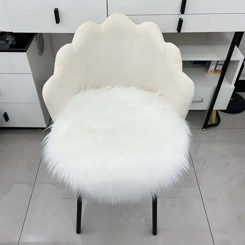 1 Piece Faux Wool Round Padded Seat Cushion - Soft & Comfortable, Essential for Autumn & Winter, Suitable for Multiple Scenes, Multiple Sizes & Colors Available