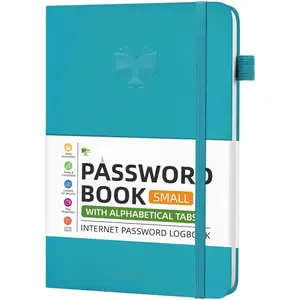 Password Book with Alphabetical Tabs, Hardcover Password Keeper, Size 4.4''x 6.1'' Password Notebook for Saving Internet Login, Username, Password Organizer for Computer & Website Logins,