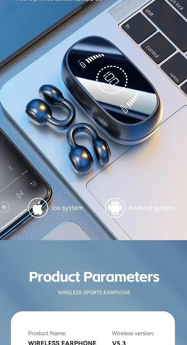 New Model 2026 Wireless Earbuds Bluetooth Headset Charging Earphones Bone Conduction Headphones Sport With Mic free New Model 2026 Wireless Earbuds Bluetooth Headset Charging Earphones Bone Conduction Headphones Sport With Mic free