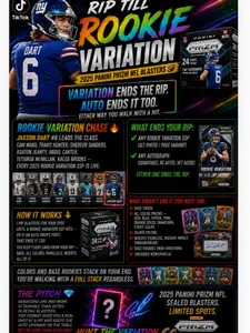 RIP TILL ROOKIE VARIATION - 2025 Panini Prizm NFL Blaster