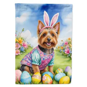 Australian Terrier Easter Egg Hunt House Flag