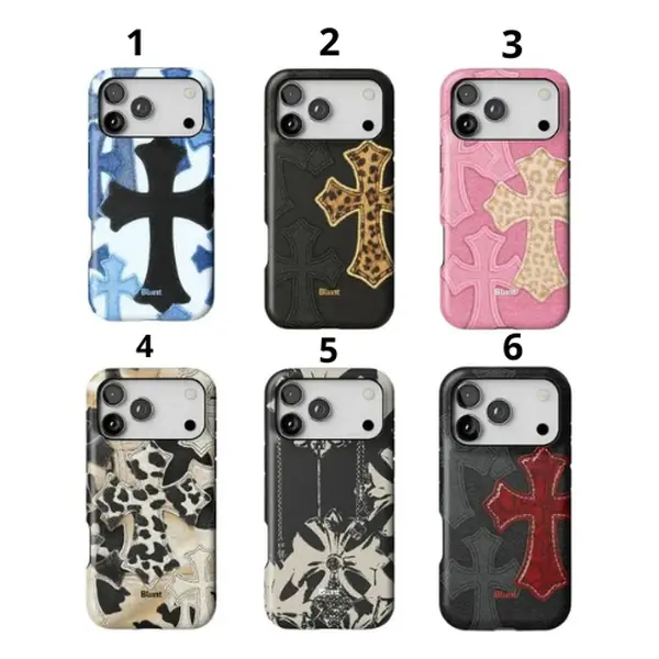 Sleek Blue Denim Texture Christian Cross Pattern Design Heavy Duty Tough Phone Case Shockproof Drop Protection Durable Hard Cover Aesthetic Gift for iPhone 11 12 13 14 15 16 17 Pro Max Plus