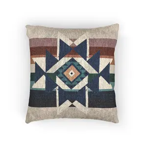 Woven Southwest Western Throw Pillow, Boho Home Decor, Tribal, Native, Geometric, Home Decor