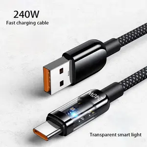 240W ultra-fast charging data cable, USB-C to Lightning cable, 1M Type-C charging cable, suitable for fast charging and data syncing for iPhone 15/14/13/12/11 Pro Max/X/XR/XS/7/8/Plus, durable design, ideal for daily use