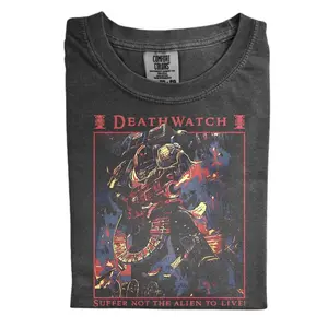 The Deathwatch Comfort Color Shirt, Grimdark Alien Hunter Design, Bold Wargame Art, Tabletop Gaming Apparel, Dark Sci-Fi Fantasy Graphic Merch