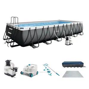 Intex Ultra XTR Frame Swimming Pool & Pump, Robot Vacuum w/Pool Maintenance Kit