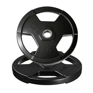 Garvee 45 lbs Weight Plates for Barbell, 2 inch Olympic Weights Plates, Rubber Bumper Iron, Low Noise & Floor Protection Weight for Home Gym Strength Training, Weightlifting & Muscle Toning Plate