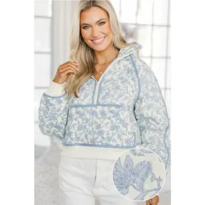 NURSING COLLECTION: Always Direct Light Blue Toile Pullover