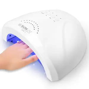 UV LED Nail Lamp for Nail Art Manicure, Gel Polish UV Dryer with 3 Timers, SUNone White