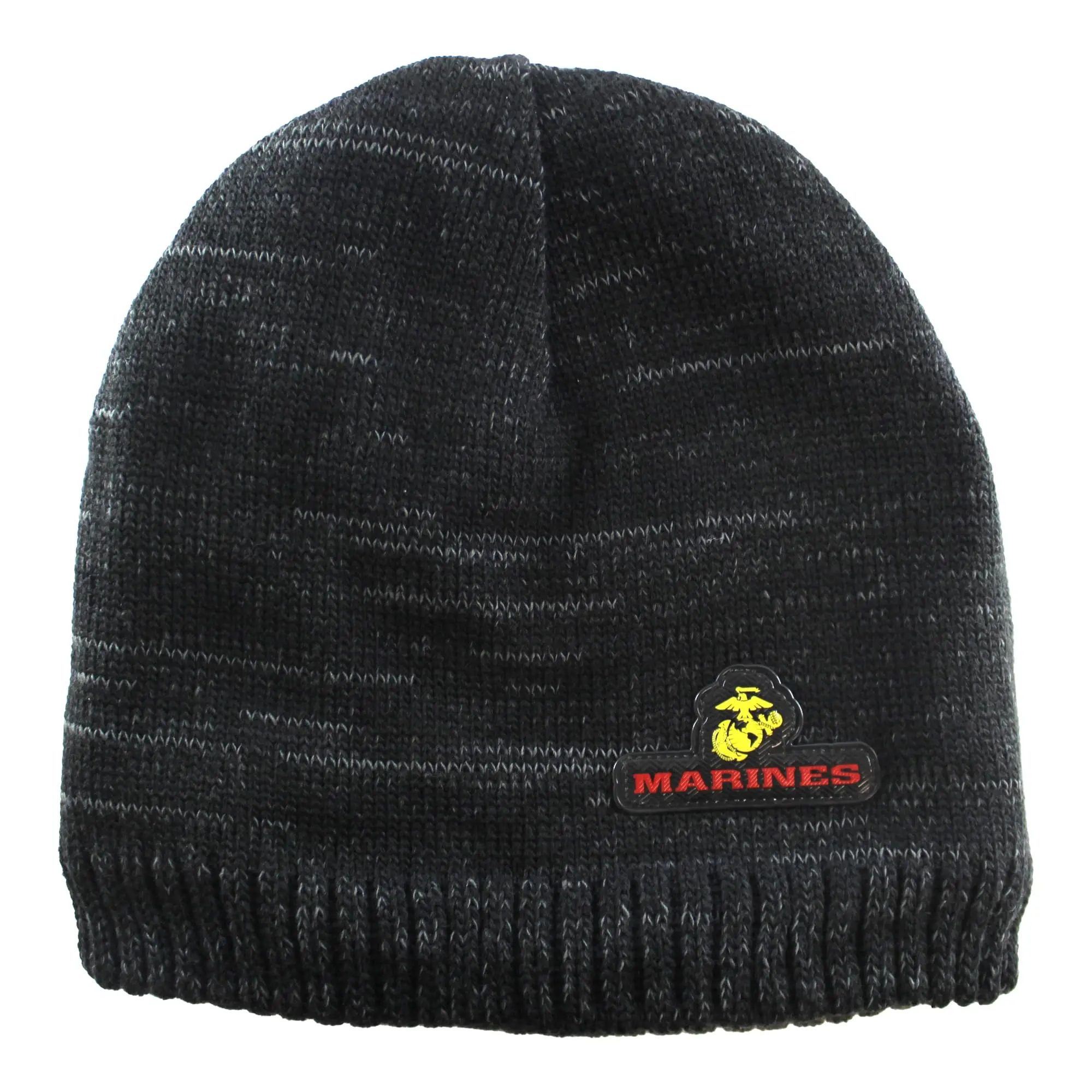 JWM Heathered Knit Marines Beanie, Stylish Design, Casual or Dressy Look