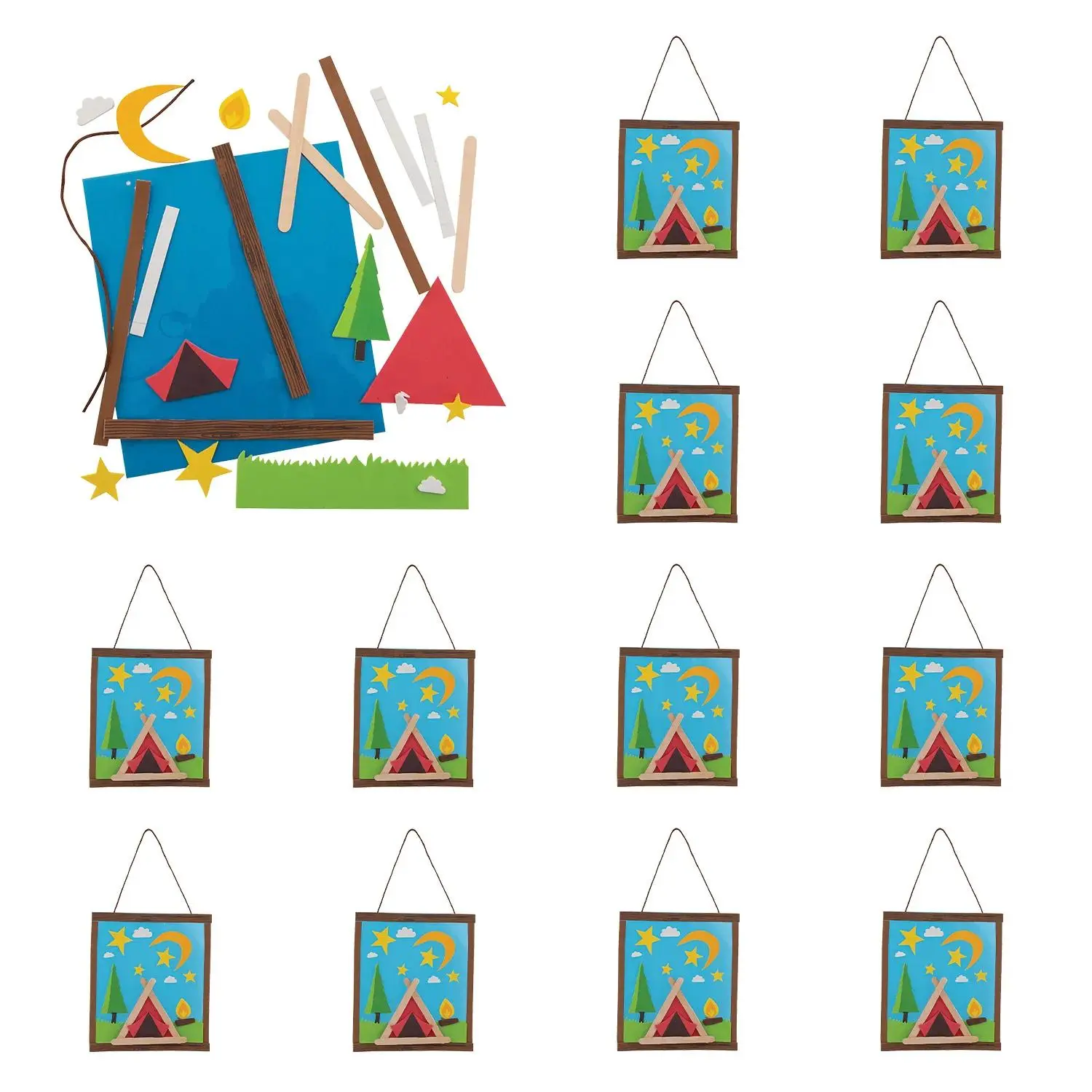 Camp Craft Stick Craft Kit- Makes 12
