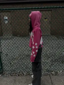 Black Partways Zip Up Hoodie - Cotton Menswear Pullover Distressed Menswear Cotton Distressed Distressed Sweaters