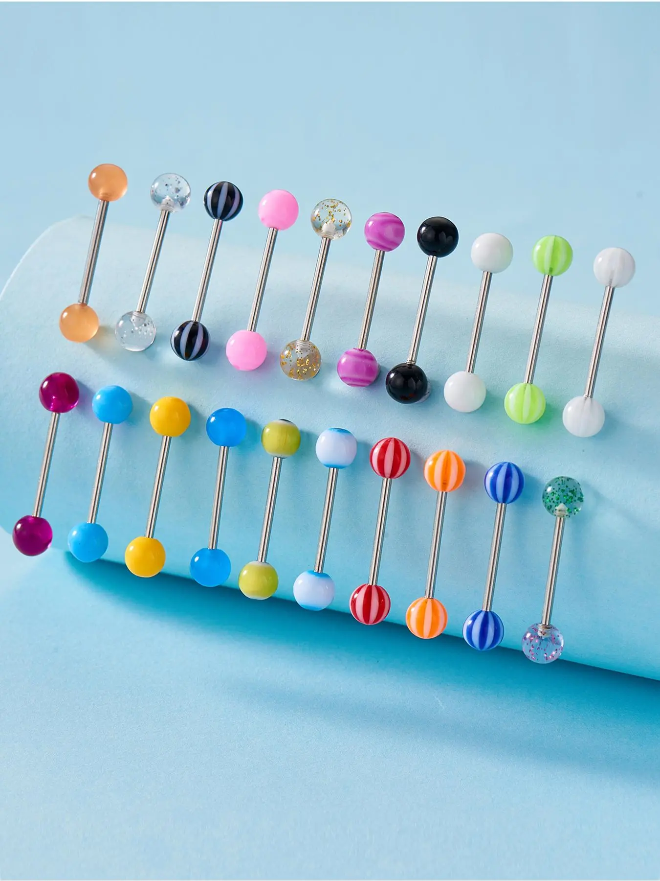Random Color Round Ball Design Body Jewelry, Stainless Steel Nose Studs, Fashionable Body Jewelry for Women & Girls, Nose Ring Jewelry, Nose Piercing Jewelry