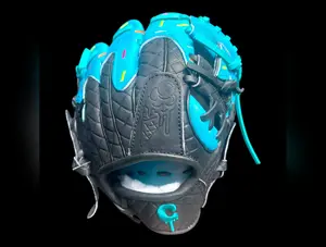 Custom Ice Cream Series Infield Training Glove 9.5” Black Baby Blue Drip