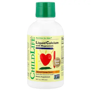 ChildLife Essentials Essentials, Liquid Calcium with Magnesium, Natural Orange, 16 fl oz (473 ml)