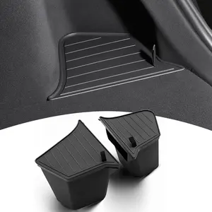 Topfit Tesla Model Y Trunk Organizer Waterproof TPE Lid Custom Fit Storage Bins Easy Installation Cleaning Premium Quality