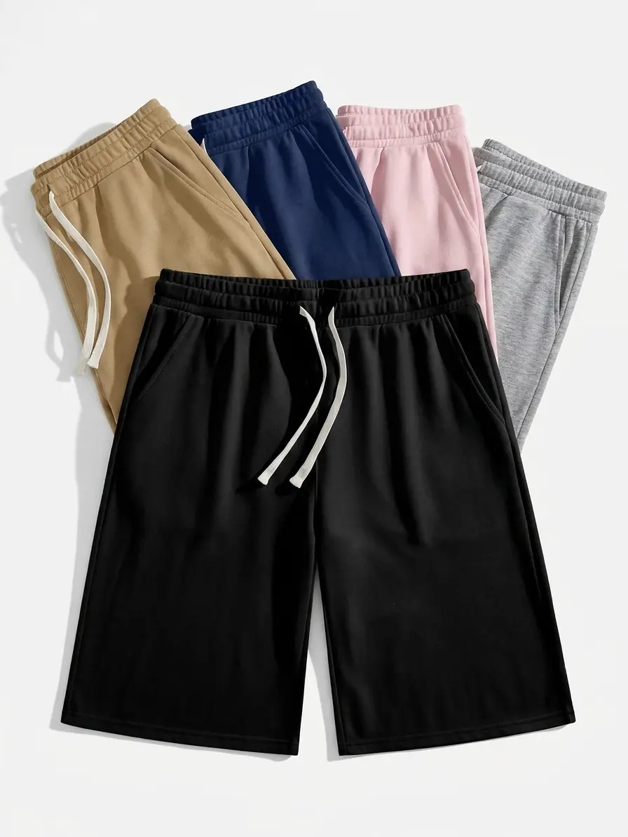 JMIERR Male Baggy Gym Shorts - Below Knee Length, Adjustable Waist, Soft Stretch Fabric, Deep Pockets, Lightweight Sporty Sports Shorts