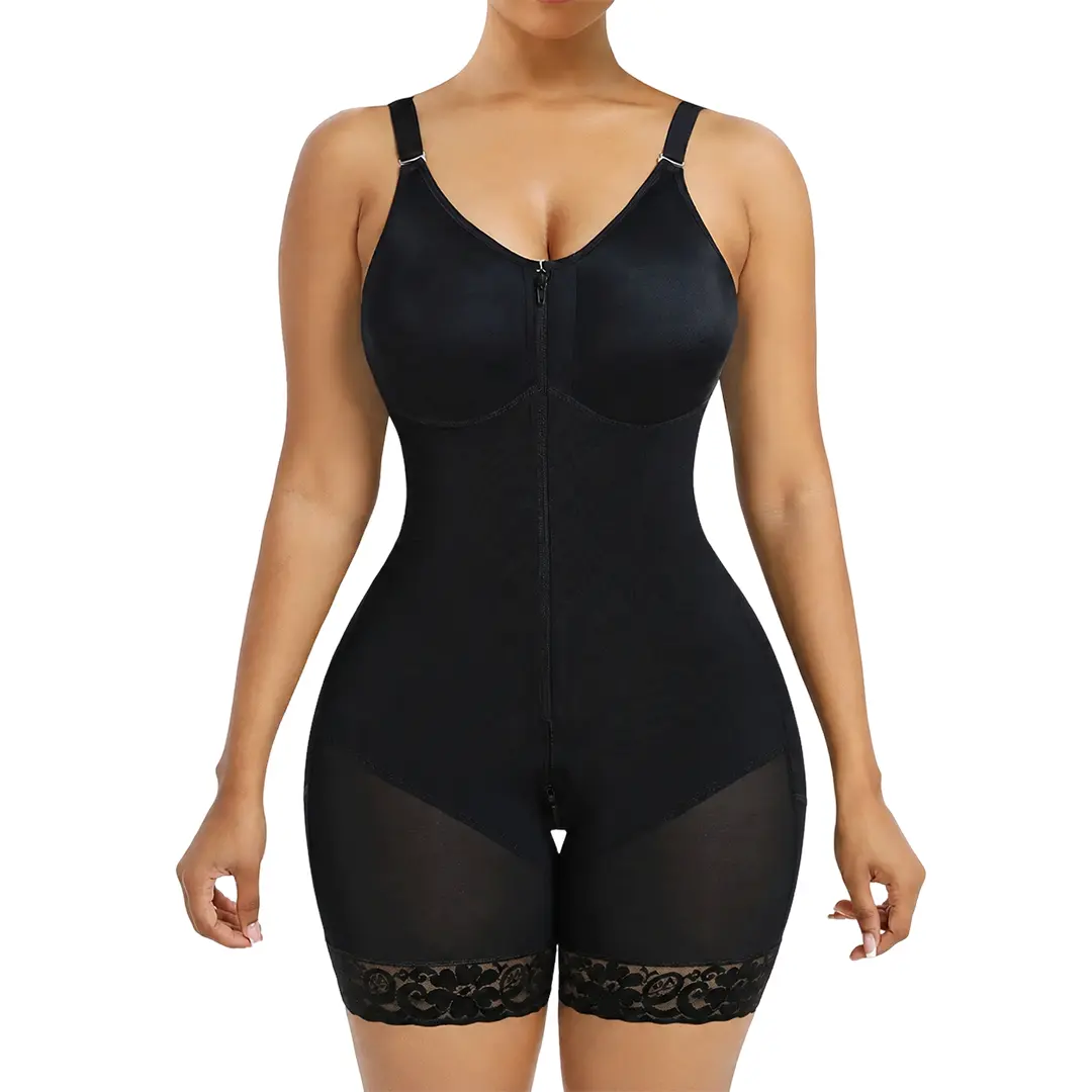 Faja Leggings Shapewear Bodysuit for Women, High Stretch Colombian Body Shaper with Tummy Control, Butt Lifter, and Zipper Crotch, High Stretch Shapewear Bodysuit, Faja Body Shaper, Colombian Booty Shapewear Bodysuit