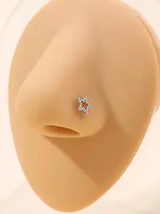 20g Simple Star Nose Stud for Women, Star Design, Perfect for Daily Wear, Made of Copper and Stainless Steel, Stylish Piercing Jewelry for All Seasons, Nose Ring Jewelry