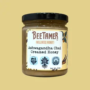 BeeTamer's Ashwagandha – Raw Creamed Honey with Root Extract 11oz Healthy Ingredients