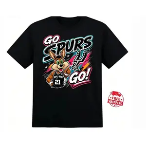 Spurs Cheering Compression T-Shirts - Men's & Women's Basketball Fan Game Day Tops, Short-Sleeve Sports Jerseys for Workouts
