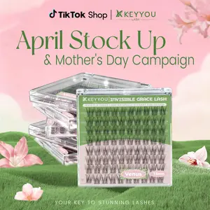 KEYYOU Venus Single Length DlY Lash Cluster Invsible Band Natural 8mm 10mm 12mm 14mm 16mm Waterproof Long-Lasting Eyelashes Extensions 80pcs C Curl Easy to Use for Flawless Look Tiktok April Stock Up & Mother's Day Campaign