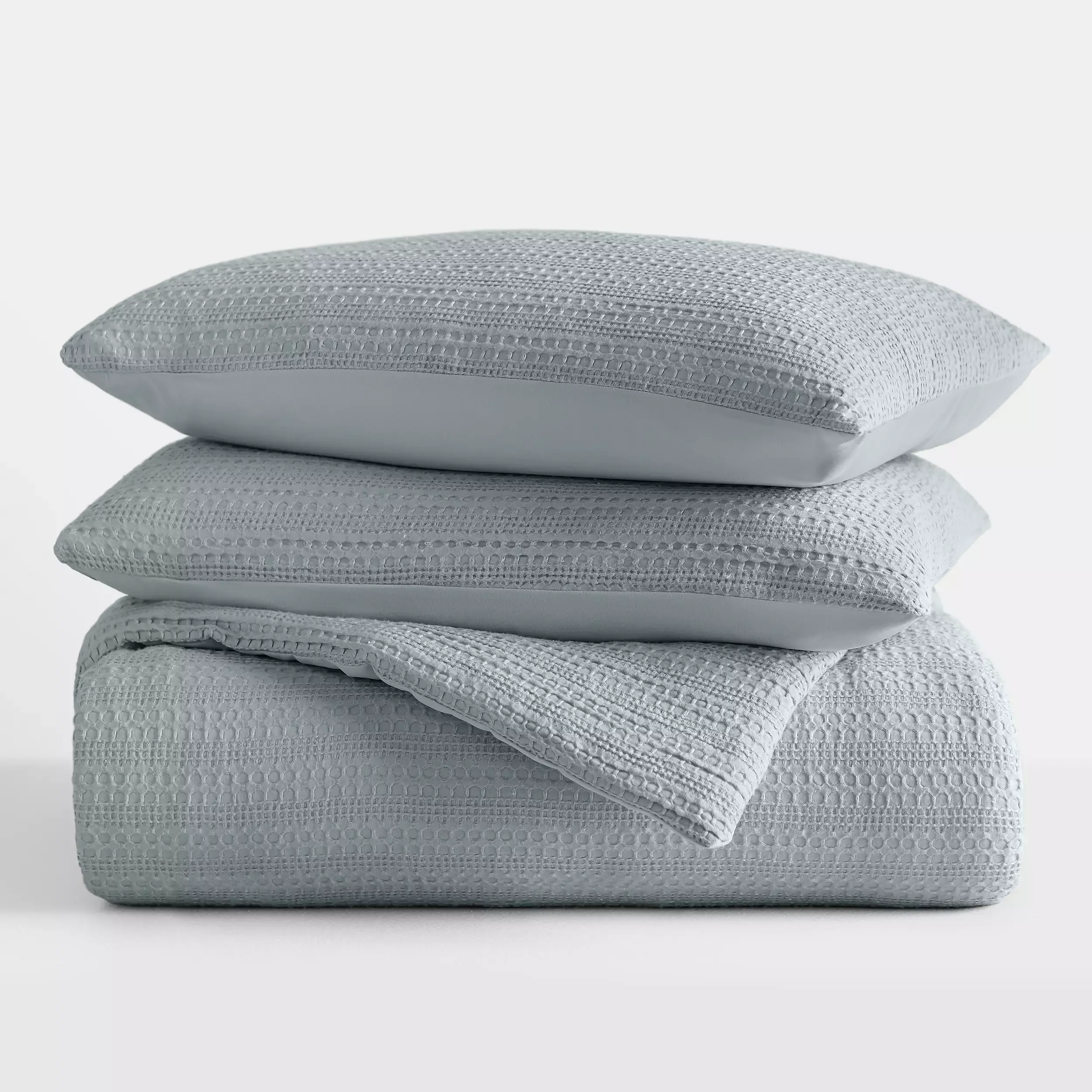 Blue Waffle Ultra-Soft 3-pc. Queen Comforter Set
