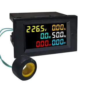 KETOTEK Digital Ammeter Voltage Meter AC 40-300V 100A Power Energy Panel Meter LCD Display Voltmeter Multimeter Volt Amp Watt Monitor with Current Transformer CT