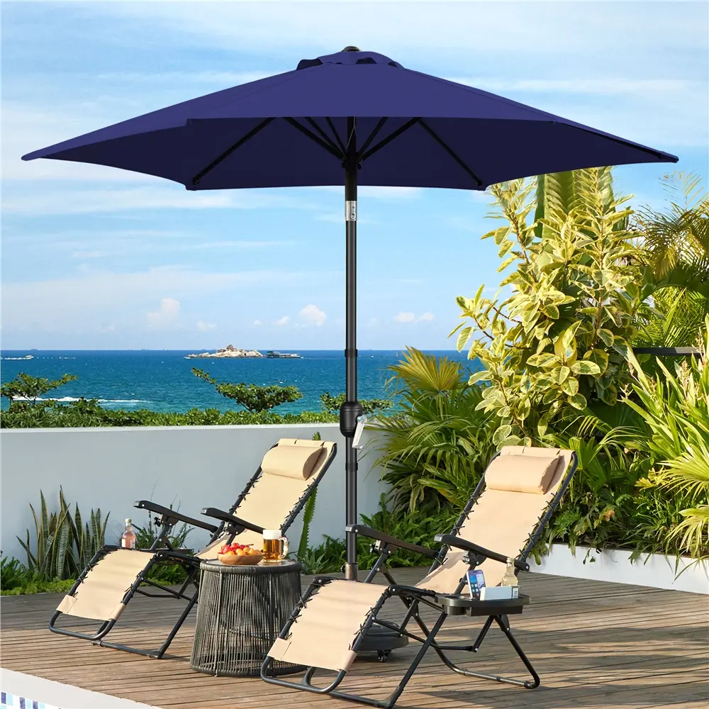 【Heavy Duty】Costoffs 9FT Patio Umbrella Modern Patio Parasol Umbrella - Portable Instant Outdoor Canopy Shelter with Crank Lift, Push-Button Tilt for Garden, Deck, Backyard,summerwins,outdoorfurnitureset,home decor,camping essentials