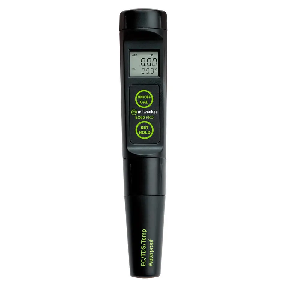 Milwaukee EC60 PRO Waterproof 3-in-1 EC /TDS/Temp Tester for Hydroponics