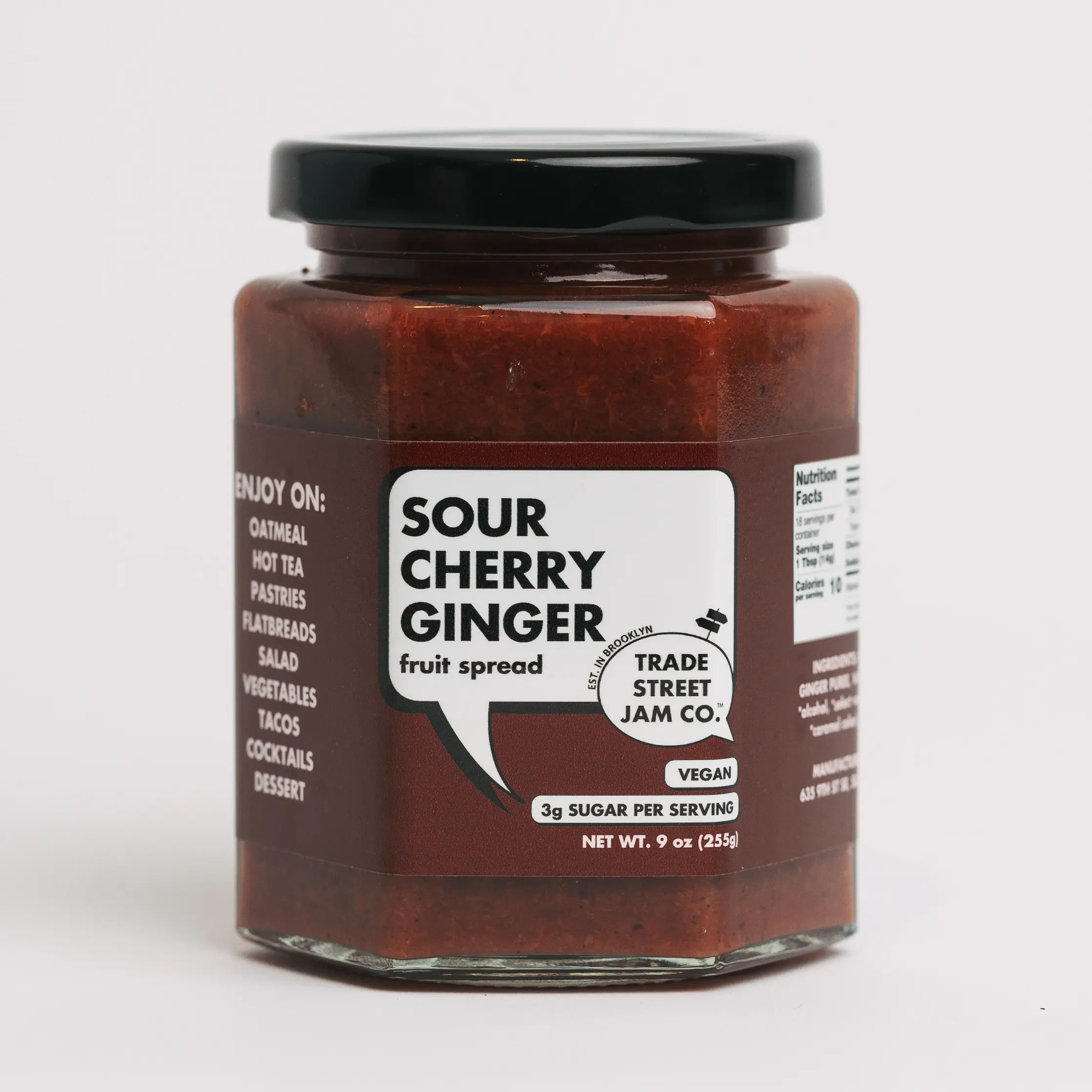 Sour Cherry Ginger Jam - Low Sugar, Natural, Fruity