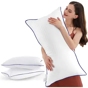 Bed Pillows for Sleeping, King Size Pillows Set of 2 Cooling Luxury Hotel Quality Pillow with Soft Down Alternative Filling for Back, Stomach or Side Sleepers