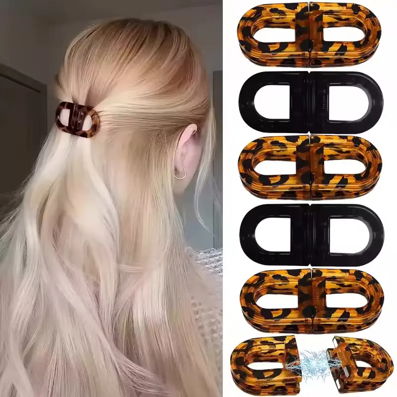 Sanella Magnetic Hair Clip - No Slip Korean Style Barrette for Women, Strong Hold Claw Clip