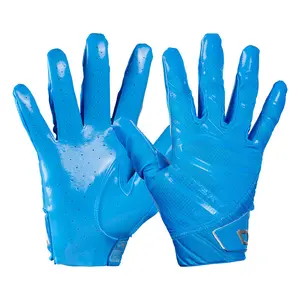 CUTTERS Rev Pro 6.0 Columbia Blue Football Receiver Gloves Air C-TACK Grip Lightweight All-Weather Performance Machine Washable Football Accessories