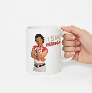 It's Me Jessica Coffee Mug 15 Oz Ceramic Accent Mug with C-shaped Handle Microwave & Dishwasher Safe Gift for Gamers